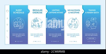 Sleep schedule onboarding vector template Stock Vector