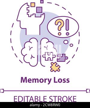 Memory impairment concept icon Stock Vector Image & Art - Alamy