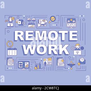 Remote work word concepts banner Stock Vector