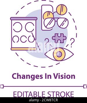 Changes in vision concept icon Stock Vector