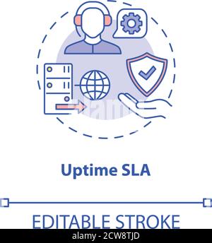 Uptime SLA concept icon Stock Vector