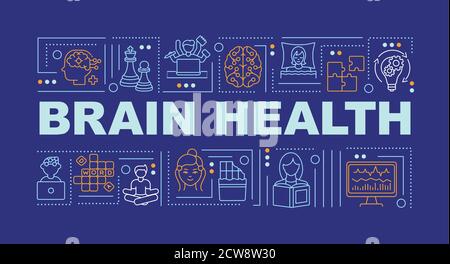 Brain health word concepts banner Stock Vector