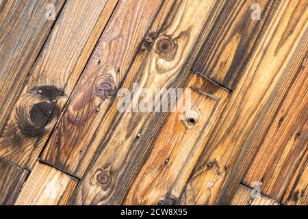 Wooden background made from narrow diagonal boards Stock Photo