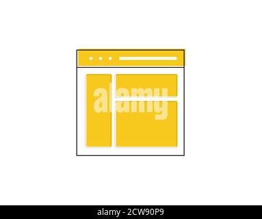 web interface Flat Icon on white background in vector illustration Stock Vector