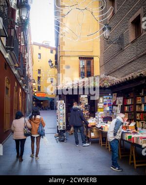 Librería en el pasadizo de San Ginés. Madrid ciudad. España Stock Photo