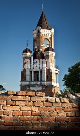 Memorial Gardos Tower (aka The Tower of Janos Hunyadi) located in Zemun, city of Belgrade, Serbia Stock Photo