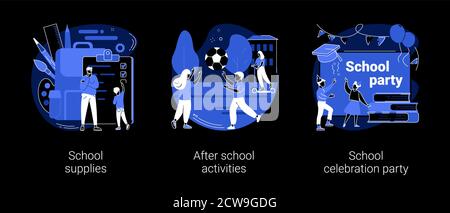 School year abstract concept vector illustrations. Stock Vector