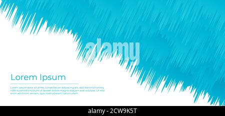 Abstract wavy overlap shape water fall concept cyan color. vector illustration. Stock Vector