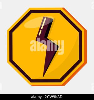 high voltage sign vector illustration Stock Vector