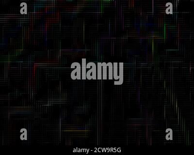 Abstract technology futuristic digital network line background, Internet and data particles and lines color texture, Glitch digital pixel noise effect Stock Photo