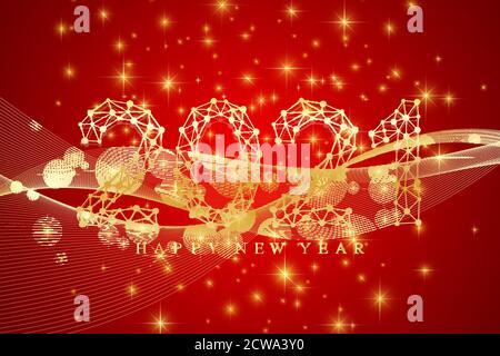 Text design 2021 Christmas and Happy New Years background with snowflakes. Vector illustration. Stock Vector