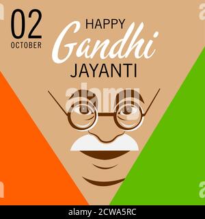 Vector illustration of a Background for 2nd October Gandhi Jayanti Celebration. Stock Photo