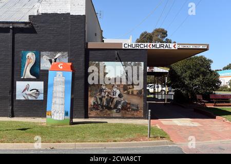 September 2020. Australian Street Art. Tongala, Victoria, Australia Stock Photo