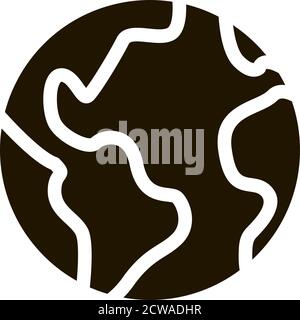 Planet Earth Globe Icon Illustration Stock Vector