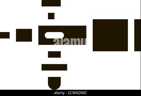 Telescope Equipment Icon Illustration Stock Vector