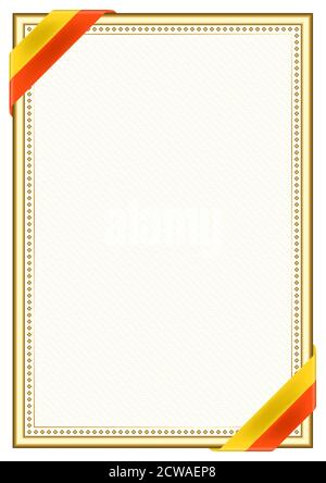 Vertical frame and border with Bhutan flag, template elements for your ...