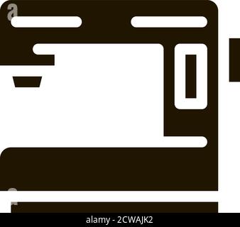 Sewing Machine Icon Vector Glyph Illustration Stock Vector