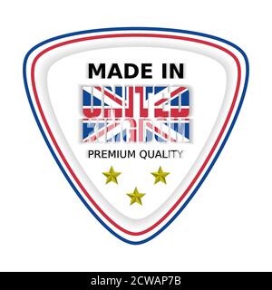 Vector illustration, Made in United Kingdom, Premium Quality. Perfect for any use. Stock Vector