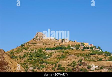 Italy Calabria Province of Reggio Calabria Bova - the Norman castle and landscape Stock Photo