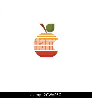 Apple Fruit Logo good for food and Technology Company Stock Vector