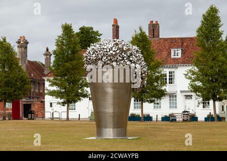 When Soak Becomes Spill by Subodh Gupta in Salisbury cathedral Close Stock Photo