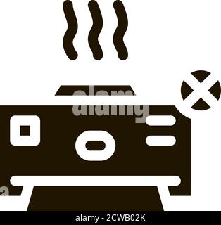 Broken Printer Icon Vector Glyph Illustration Stock Vector