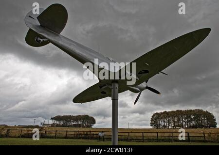 RAF Langahm Spitfire & dome Anti-aircraft gunnery trainer Stock Photo