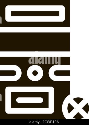 Broken Computer Icon Vector Glyph Illustration Stock Vector