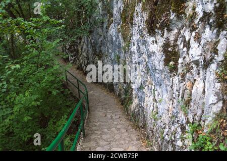 Stone steps on the mountain Stock Photo