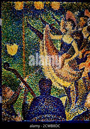 Painting titled 'Le Chahut' by Georges Seurat. Georges-Pierre Seurat (1859-1891) a French post-impressionist artist. Stock Photo