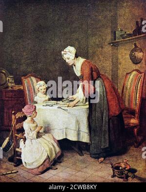Jean Simeon Chardin Prayer Before Meal C 1740 Stock Photo Alamy
