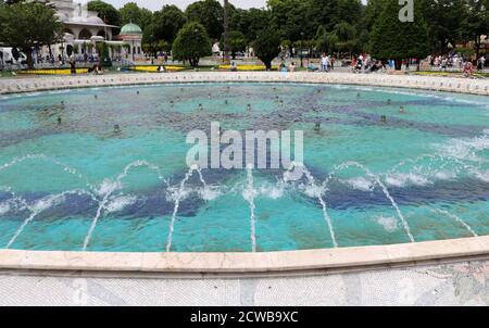 Fountain located with the Sultan Ahmed Mosque complex Stock Photo