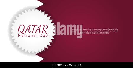 banner website greeting qatar national day - design backdrop event Stock Vector