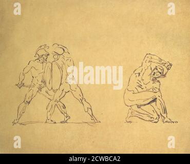Fighting Figures', 1844-1924, by French writer, and winner of Nobel Prize for Literature, Anatole France. Stock Photo