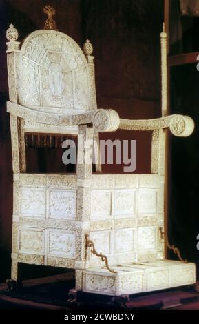 Throne of Tsar Ivan the Terrible, 16th century. Stock Photo