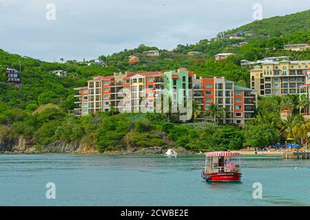 Marriott's Frenchman's Cove hotel at Long Bay in Charlotte Amalie, Saint Thomas, US Virgin Islands, USA. Stock Photo