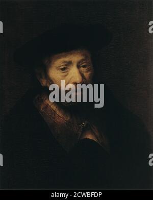 Portrait of an Old Man', 17th century by Rembrandt Harmensz van Rijn. From the Hermitage Museum, St Petersburg, Russia. Stock Photo