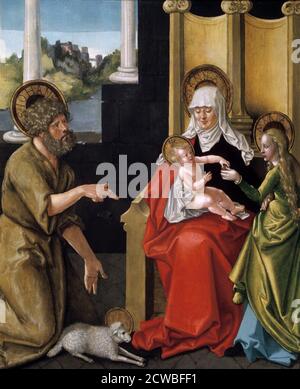 Saint Anne with the Christ Child, the Virgin, and Saint John the Baptist', by Hans Baldung, c1511. From the Washington National Gallery of Art, USA. Stock Photo
