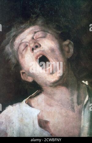 Yawning Apprentice', 1868-1869. Artist: Mihaly Munkacsy. Mihaly Munkacsy(1844-1900) was a Hungarian painter. He earned international reputation with his genre pictures and large-scale biblical paintings. Stock Photo