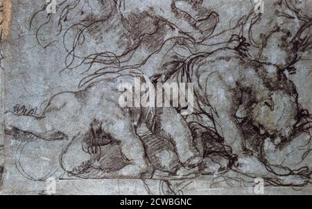 The Fighters', by taddeo zuccaro, 16th century. Stock Photo