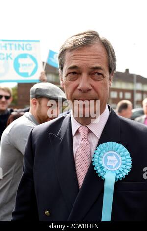 Photograph of Nigel Farage. Nigel Paul Farage (1964-) a British politician and broadcaster. Stock Photo