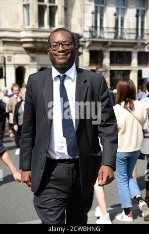 Photograph of Kwasi Kwarteng. Kwasi Alfred Addo Kwarteng (1975-) a British Conservative Party politician serving as Member of Parliament for Spelthorne since 2010. On 16 November 2018, Kwarteng was appointed Under-Secretary of State at the Department for Exiting the European Union, following the resignation of Suella Braverman Stock Photo