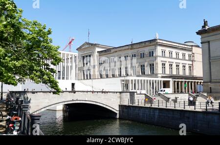 Photograph of the exterior of the Pergamon Museum on the Museum Island in Berlin. Stock Photo