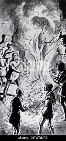 Illustration depicting the 1381 Peasants' Revolt. The Peasants