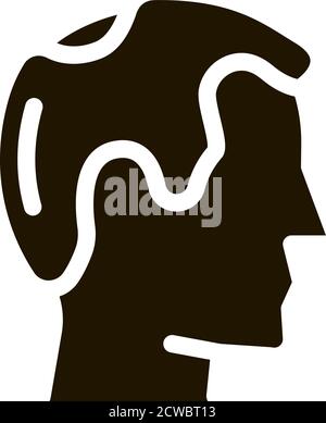 Balding Man Profile Icon Vector Outline Illustration Stock Vector Image ...