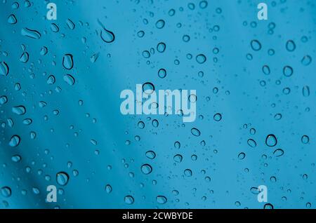 Water droplets on the glass. Stock Photo