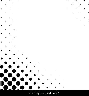 Circle halftone, screentone vector illustrations. Dots, dotted, speckles vector illustration Stock Vector