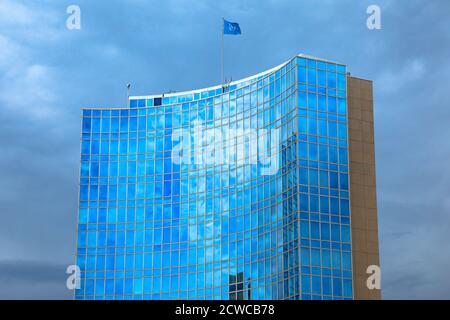 Geneva, Switzerland - Aug 16, 2020: the building of the World Intellectual Property Organization, WIPO. A specialized agency of the United Nations Stock Photo