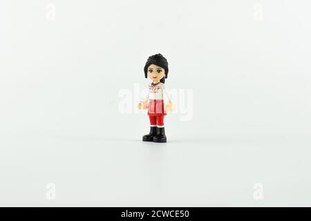 Lego Friends characters on white background Stock Photo - Alamy