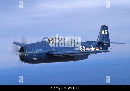 WWII Grumman TBM Avenger Torpedo Bomber Stock Photo